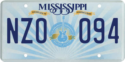 MS license plate NZO094