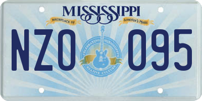 MS license plate NZO095