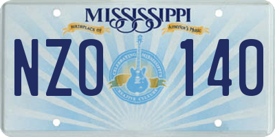 MS license plate NZO140