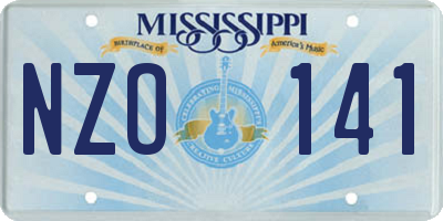 MS license plate NZO141