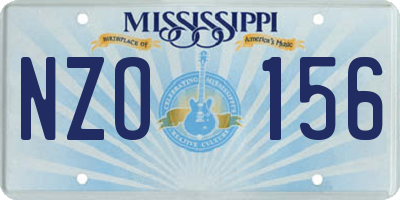 MS license plate NZO156