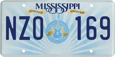 MS license plate NZO169