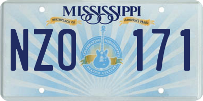MS license plate NZO171