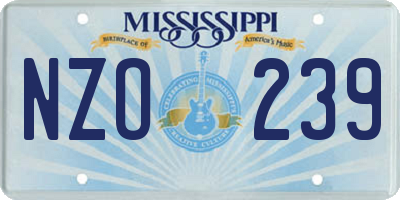 MS license plate NZO239