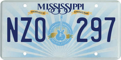 MS license plate NZO297