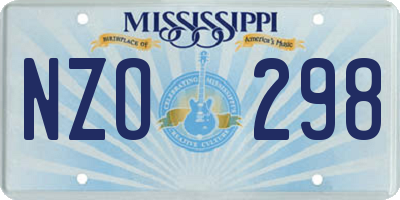 MS license plate NZO298
