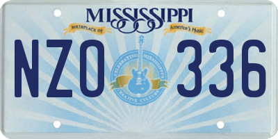 MS license plate NZO336