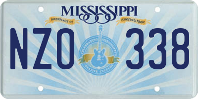 MS license plate NZO338