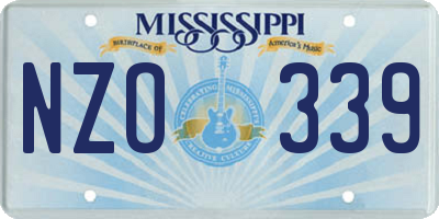 MS license plate NZO339
