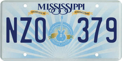 MS license plate NZO379