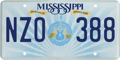 MS license plate NZO388
