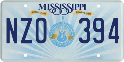 MS license plate NZO394