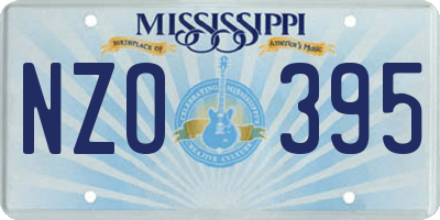 MS license plate NZO395