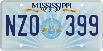 MS license plate NZO399