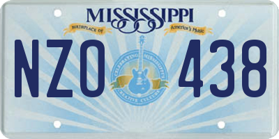 MS license plate NZO438