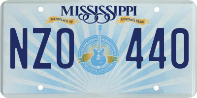 MS license plate NZO440