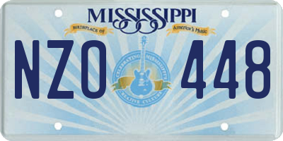 MS license plate NZO448