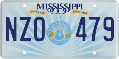 MS license plate NZO479