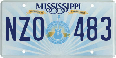 MS license plate NZO483