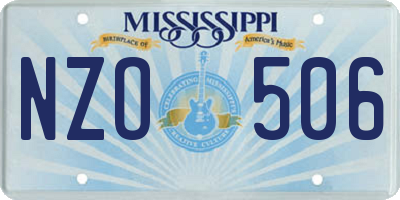 MS license plate NZO506