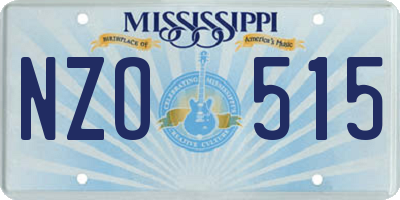 MS license plate NZO515
