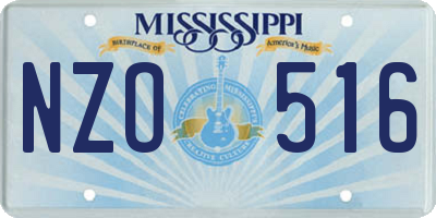 MS license plate NZO516