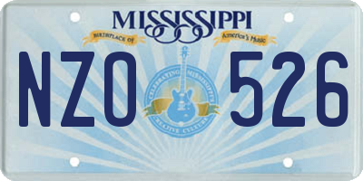 MS license plate NZO526
