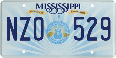 MS license plate NZO529