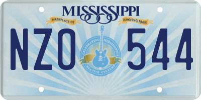 MS license plate NZO544