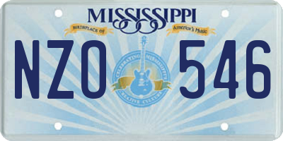 MS license plate NZO546