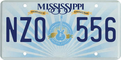 MS license plate NZO556