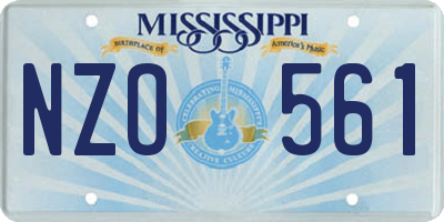 MS license plate NZO561