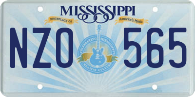 MS license plate NZO565