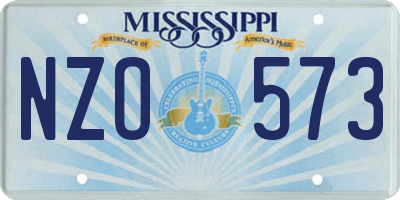 MS license plate NZO573