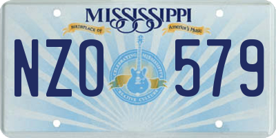 MS license plate NZO579