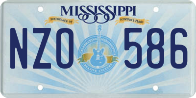 MS license plate NZO586