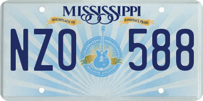 MS license plate NZO588