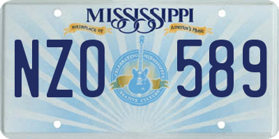 MS license plate NZO589