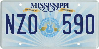 MS license plate NZO590