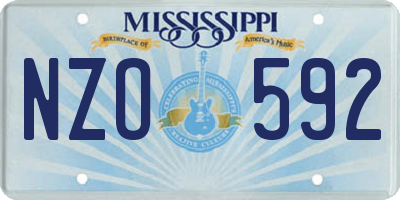 MS license plate NZO592