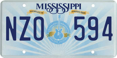 MS license plate NZO594