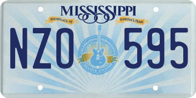 MS license plate NZO595