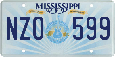 MS license plate NZO599