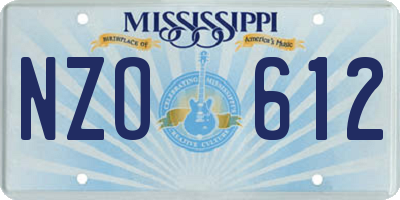 MS license plate NZO612