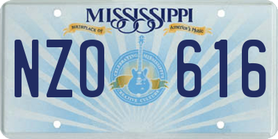 MS license plate NZO616