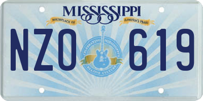 MS license plate NZO619