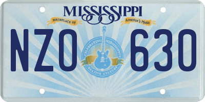 MS license plate NZO630