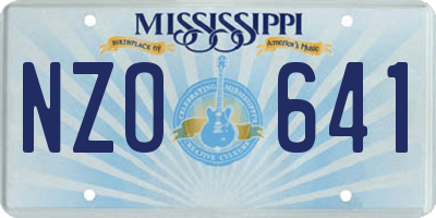 MS license plate NZO641