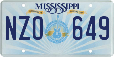 MS license plate NZO649