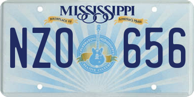 MS license plate NZO656